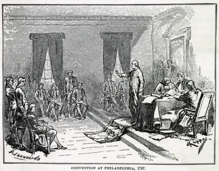 Framed Print : America - Convention At Philadeliphia in 1787 Framed Print : America - Convention At Philadeliphia in 1787