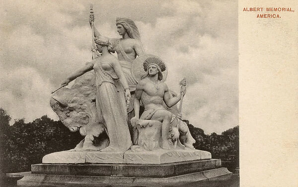 America depicted on the Albert Memorial, Hyde Park, London