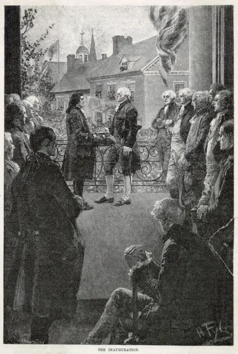 Framed Print : America - Inauguration Of Washington In New York