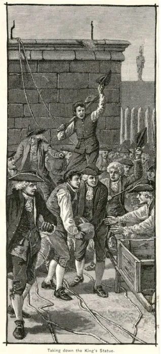 Framed Print : America - KIngs Statue Demolished At New York Framed Print : America - KIngs Statue Demolished At New York