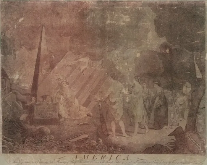 Framed Print : America. To perpetuate to posterity the memory of those patr Framed Print : America. To perpetuate to posterity the memory of those patr