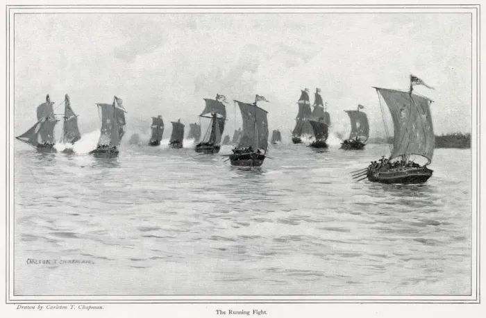 Framed Print : America - Ships Fighting On Lake Champlain Framed Print : America - Ships Fighting On Lake Champlain