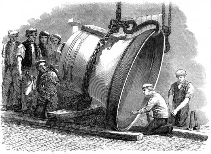 Framed Print : America, Steel bell casting. Great steel bell to be used as Framed Print : America, Steel bell casting. Great steel bell to be used as
