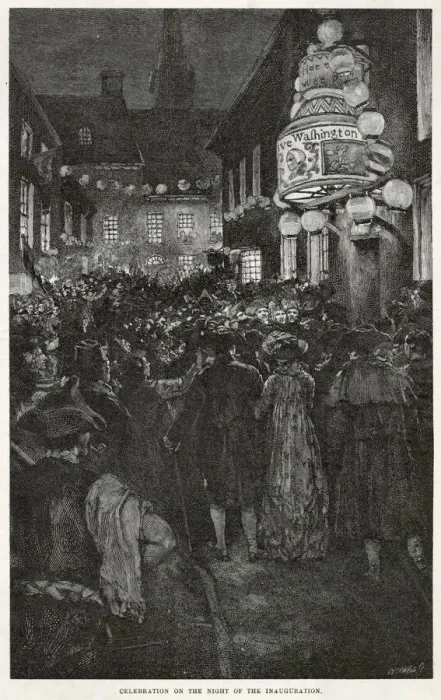 Framed Print : America - Washington Is Inauguration At New York Framed Print : America - Washington Is Inauguration At New York