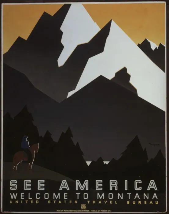 Framed Print : See America Welcome to Montana Framed Print : See America Welcome to Montana