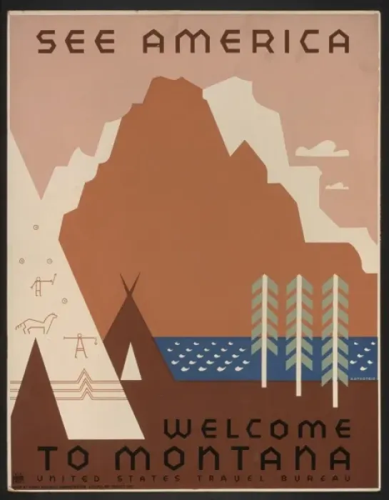 Framed Print : See America Welcome to Montana Framed Print : See America Welcome to Montana