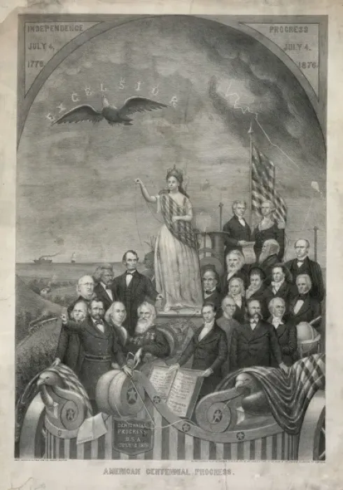 Framed Print : American Centennial Progress Framed Print : American Centennial Progress