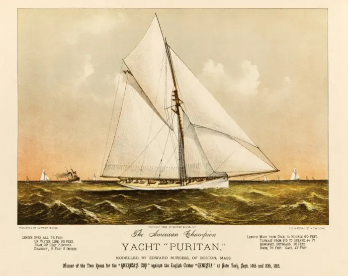 Framed Print : The American Champion Yacht Puritan Framed Print : The American Champion Yacht Puritan