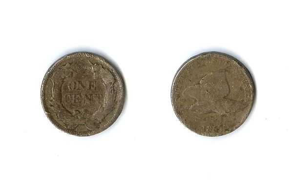 American coin, one cent