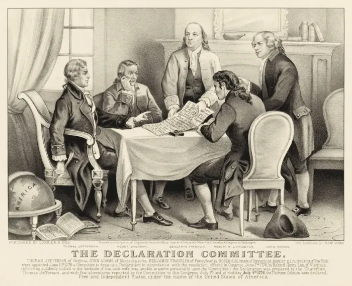 Framed Print : The American Declaration of Independence Committee Framed Print : The American Declaration of Independence Committee