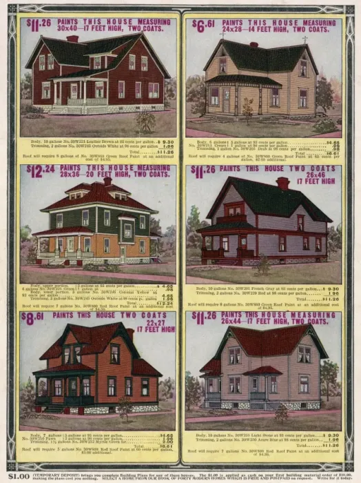 Framed Print : American Domestic Houses Framed Print : American Domestic Houses