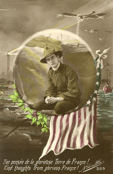 American First World War postcard
