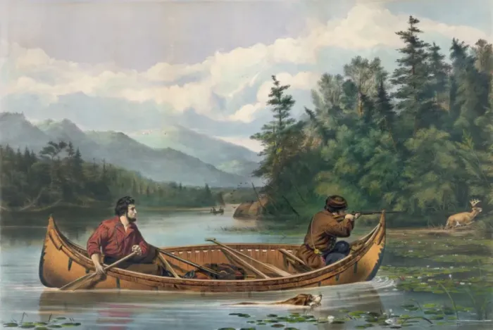 Framed Print : American hunting scenes: a good chance Framed Print : American hunting scenes: a good chance