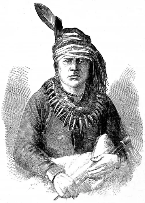 Framed Print : American Indians. Interview of Indians with the Great Fathe Framed Print : American Indians. Interview of Indians with the Great Fathe