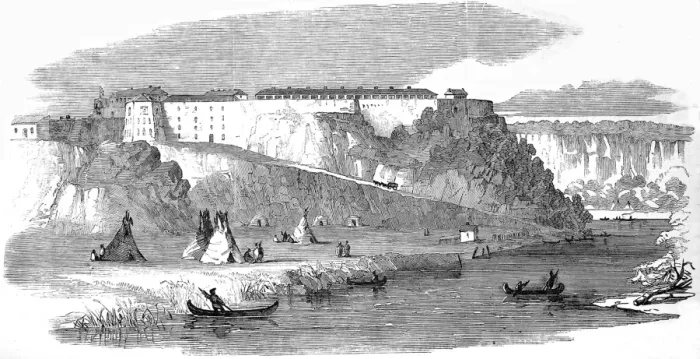 Framed Print : American Indians. The Missippi River. Fort Snelling, Upper M Framed Print : American Indians. The Missippi River. Fort Snelling, Upper M