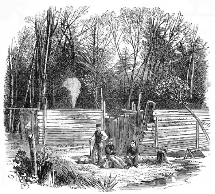 Framed Print : American Indians. The Sugar Camp Framed Print : American Indians. The Sugar Camp