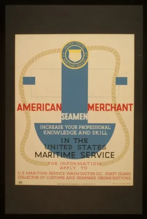 Framed Print : American Merchant Seamen increase your professional knowledg Framed Print : American Merchant Seamen increase your professional knowledg