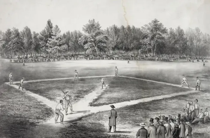 Framed Print : The American national game of base ball. Grand match for Framed Print : The American national game of base ball. Grand match for