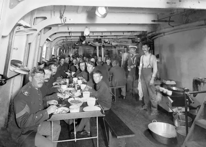 Framed Print : American Navy marines in the mess on the USS Massachusetts Framed Print : American Navy marines in the mess on the USS Massachusetts