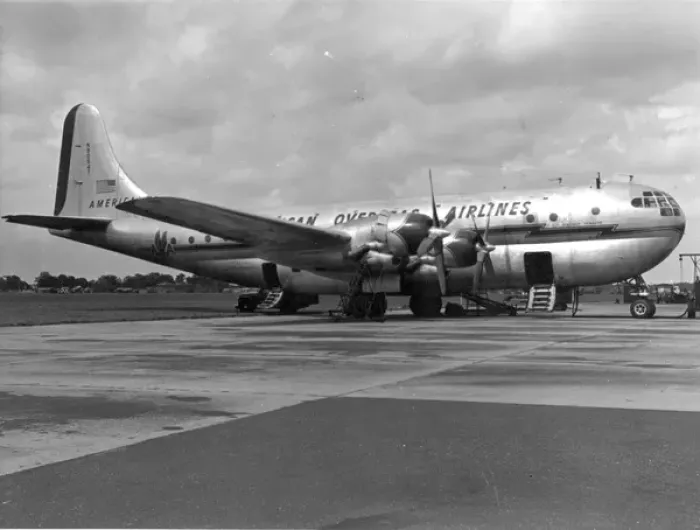 Framed Print : An American Overseas Airlines Boeing Stratocruiser N90947 Framed Print : An American Overseas Airlines Boeing Stratocruiser N90947
