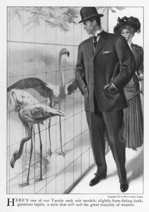 Framed Print : American Sac Suit 1907 Framed Print : American Sac Suit 1907