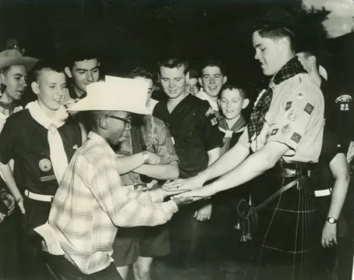 Framed Print : American and Scottish Scouts Framed Print : American and Scottish Scouts