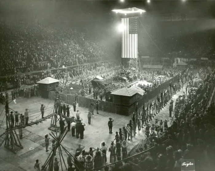 Framed Print : American Scouts in an arena Framed Print : American Scouts in an arena