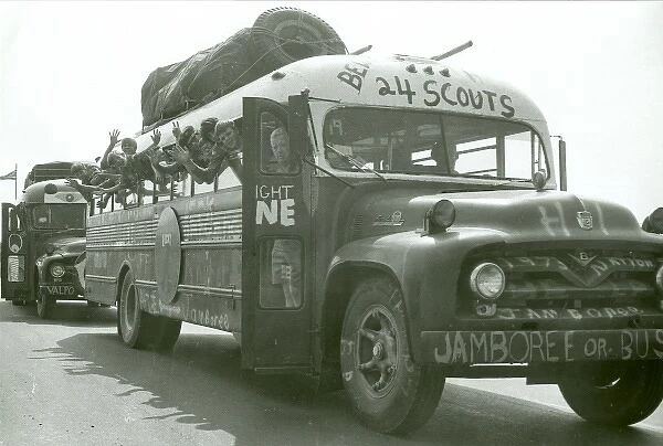 American Scouts on a coach