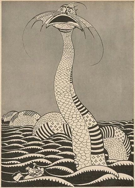 American sea serpent, satirical depiction