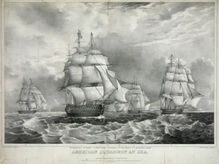 Framed Print : American squadron at sea Framed Print : American squadron at sea