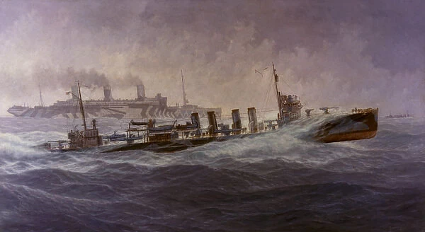 American troop ships at sea, WW1