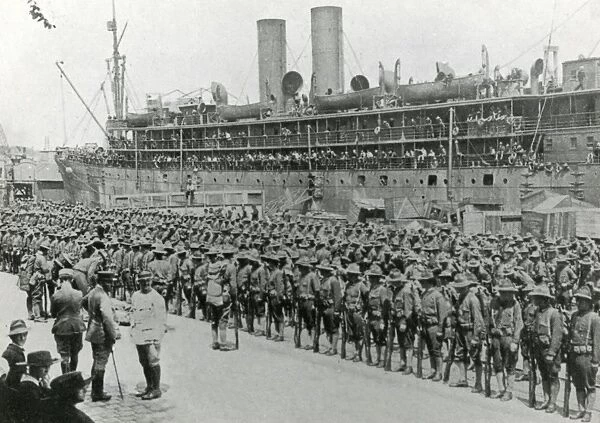 American troops arriving in Europe, WW1