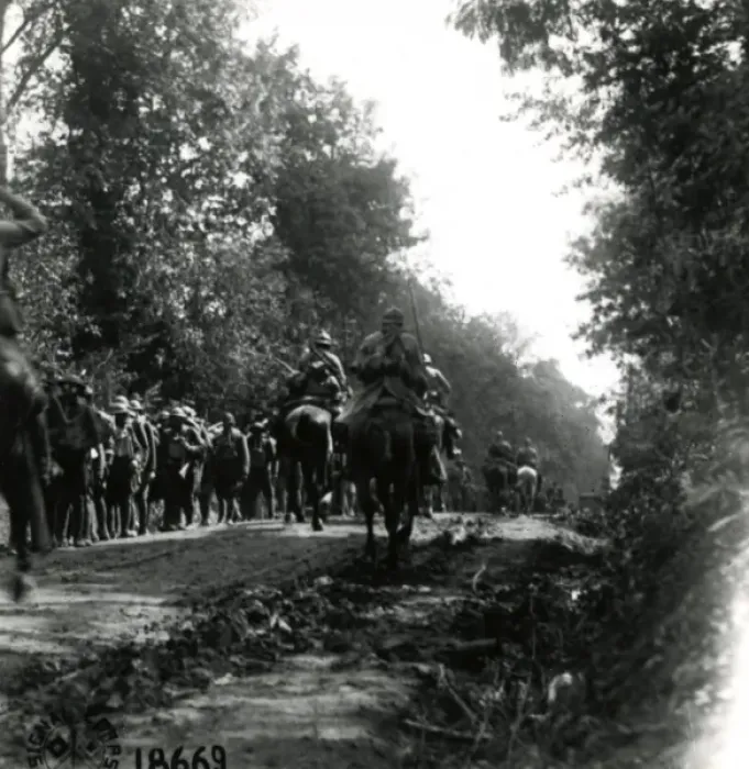 Framed Print : American troops near Beuvardes, France, WW1 Framed Print : American troops near Beuvardes, France, WW1