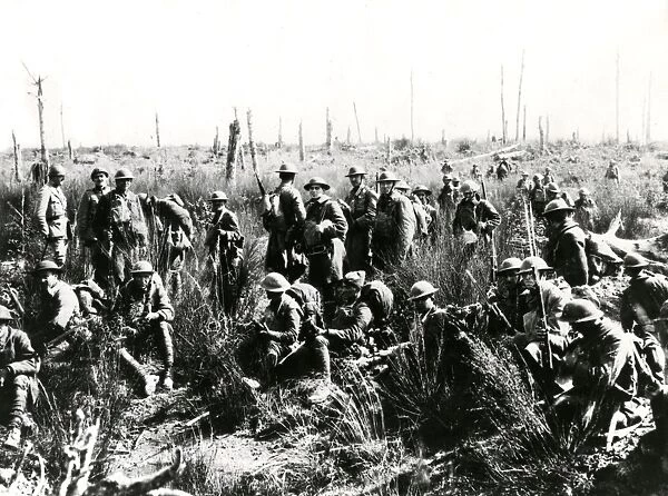 American troops resting, Argonne Forest, France, WW1
