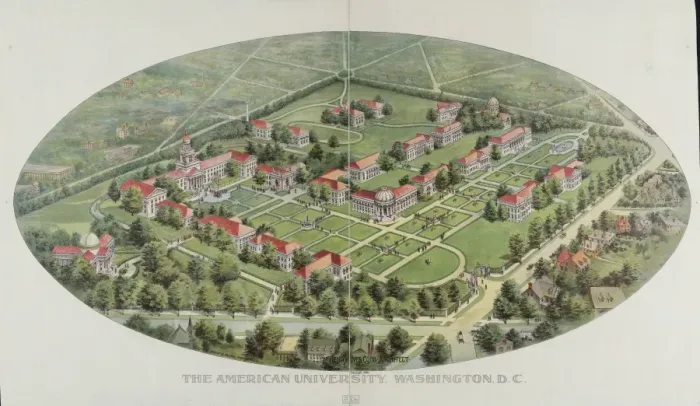 Framed Print : The American University, Washington, D. C Framed Print : The American University, Washington, D. C