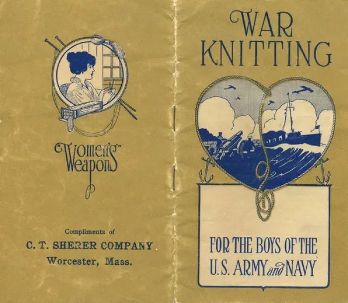 Framed Print : American WW1 knitting booklet Framed Print : American WW1 knitting booklet