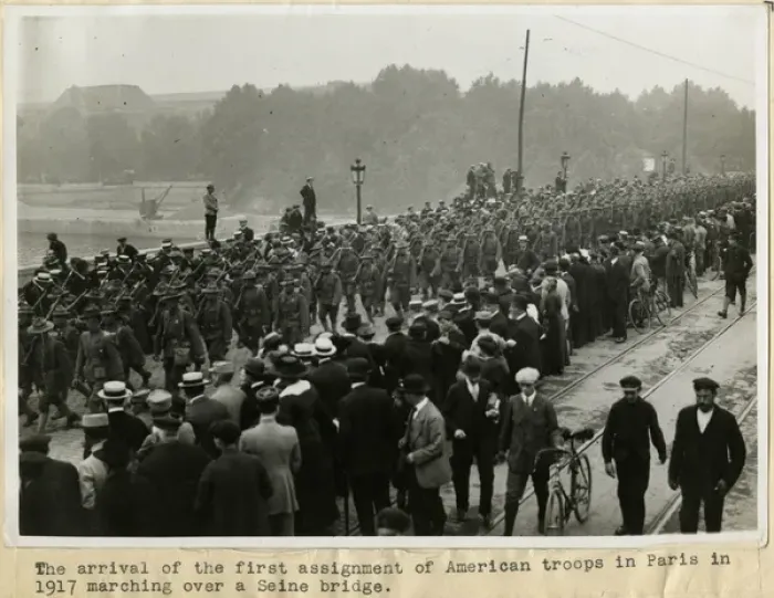 Framed Print : Americans in Paris 1917 Framed Print : Americans in Paris 1917