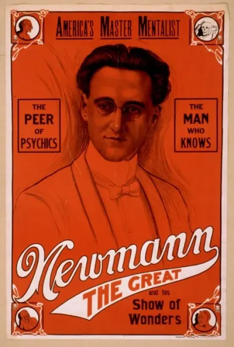 Framed Print : Americas master mentalist, Newmann the Great and his show o Framed Print : Americas master mentalist, Newmann the Great and his show o
