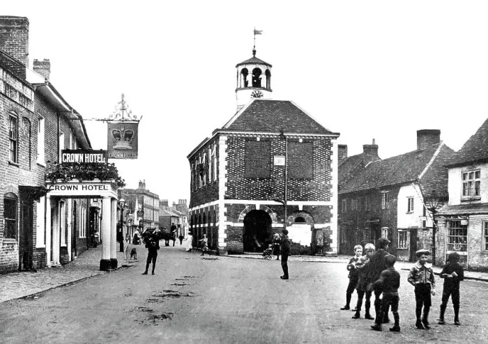 Framed Print : Amersham Market Square early 1900s Framed Print : Amersham Market Square early 1900s