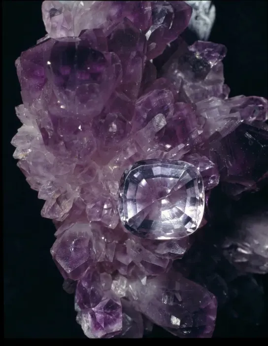 Framed Print : Amethyst is the purple variety of quartz (silicon dioxide) and is a popular gemstone Framed Print : Amethyst is the purple variety of quartz (silicon dioxide) and is a popular gemstone