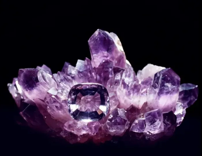 Framed Print : Amethyst is the purple variety of quartz (silicon dioxide) and is a popular gemstone Framed Print : Amethyst is the purple variety of quartz (silicon dioxide) and is a popular gemstone
