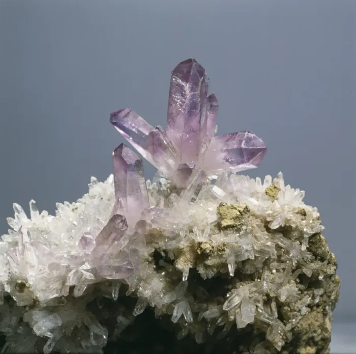 Framed Print : Amethyst crystals Framed Print : Amethyst crystals