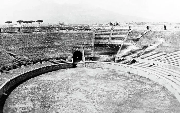 Framed Print : Amphitheatre, Pompeii, Italy, Victorian period Framed Print : Amphitheatre, Pompeii, Italy, Victorian period