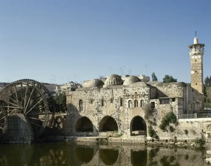 Framed Print : An-Nuri Mosque and medieval noria. Hama. Syria Framed Print : An-Nuri Mosque and medieval noria. Hama. Syria