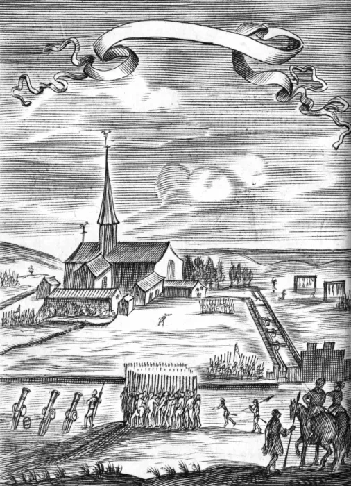 Framed Print : Anabaptists Attacked Framed Print : Anabaptists Attacked