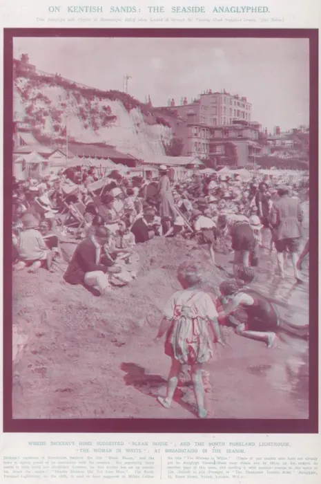 Framed Print : An anaglyph of a seaside scene Framed Print : An anaglyph of a seaside scene