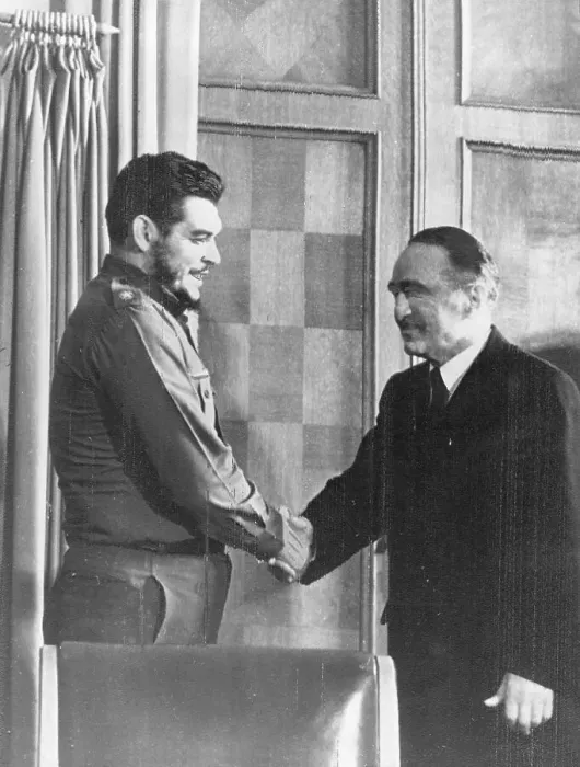 Framed Print : Anastas Ivanovich Mikoyan with Ernesto Che Guevara Framed Print : Anastas Ivanovich Mikoyan with Ernesto Che Guevara