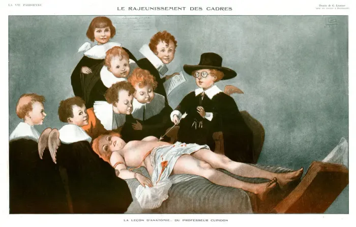 Framed Print : The Anatomy Lesson of Professor Cupidon Framed Print : The Anatomy Lesson of Professor Cupidon