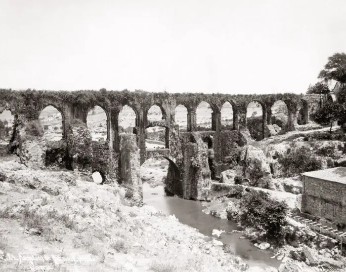 Framed Print : Ancient aqueduct at Smyrna, (Izmir) Turkey, c. 1890 Framed Print : Ancient aqueduct at Smyrna, (Izmir) Turkey, c. 1890