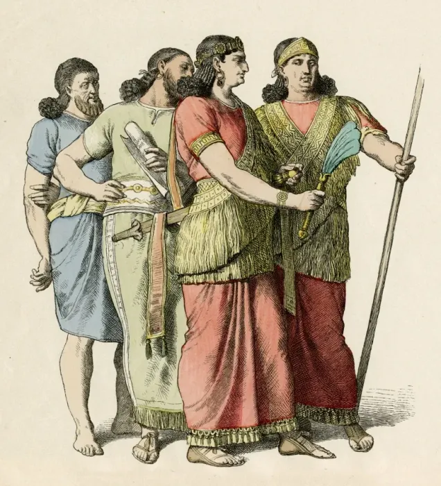 Framed Print : Ancient Assyrian Costume Framed Print : Ancient Assyrian Costume